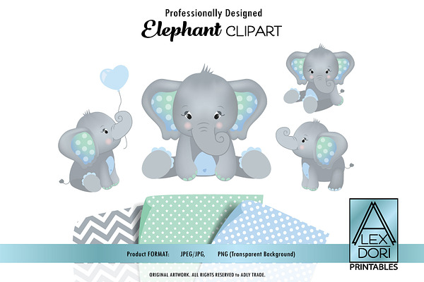 blue mint baby elephant png babyboy pre designed photoshop graphics creative market blue mint baby elephant png babyboy