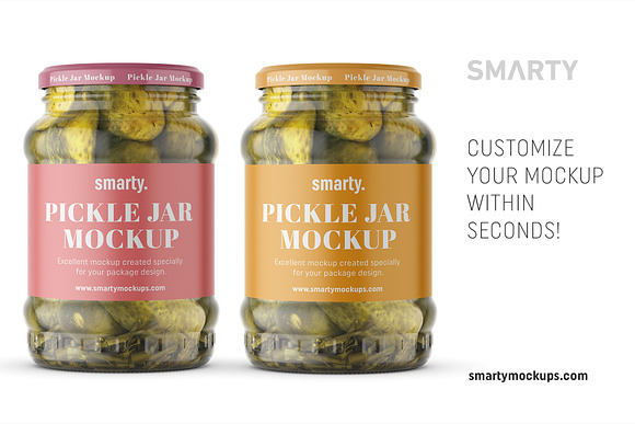 Download Pickle Jar Mockup Creative Photoshop Templates Creative Market