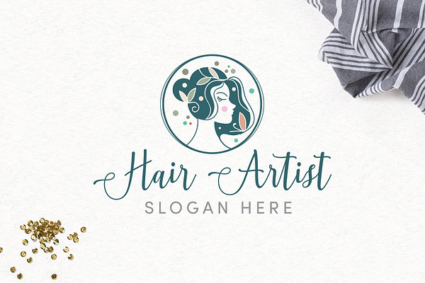 Hair Artist A Logo Template | Creative Illustrator Templates ~ Creative ...