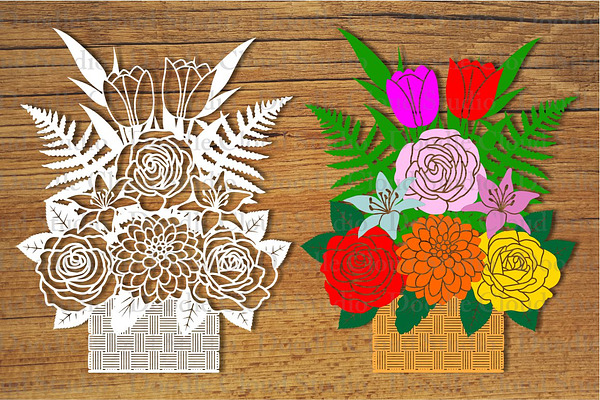 Mexican Flowers. SVG & PNG files | Pre-Designed Photoshop Graphics