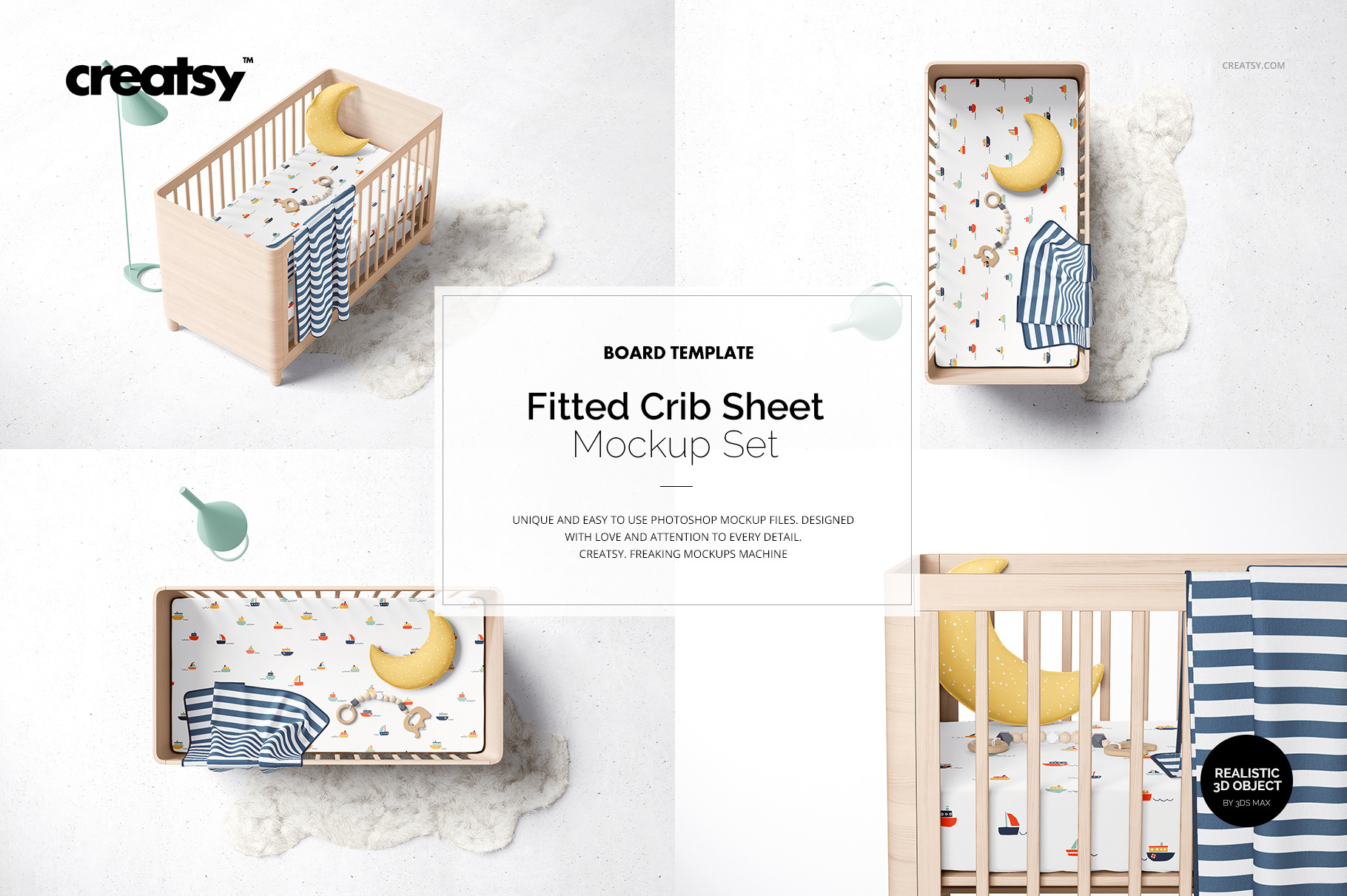 Crib Sheet Mockup Set