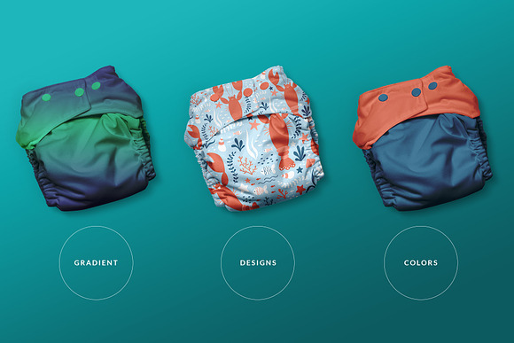 Download Reusable Cloth Diaper Mockup Creative Photoshop Templates Creative Market