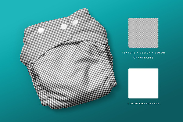 Download Reusable Cloth Diaper Mockup | Creative Photoshop Templates ~ Creative Market