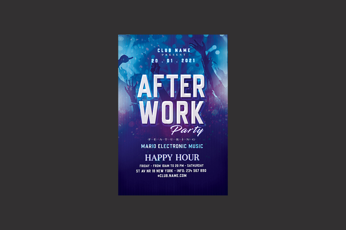 After Work Friday Night Club Party Flyer Graphic by StarPixels11 · Creative  Fabrica