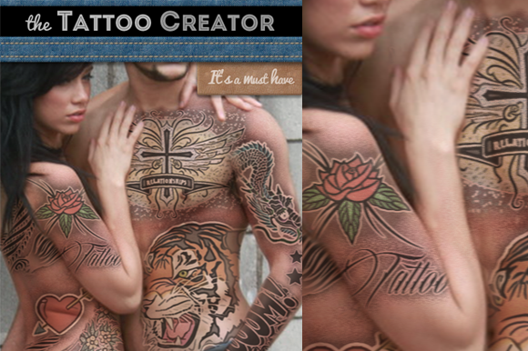 Download Tattoo Creator Photoshop Mockup Creative Photoshop Templates Creative Market