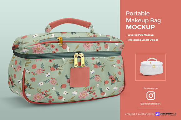 Download Portable Makeup Bag Mockup Creative Photoshop Templates Creative Market