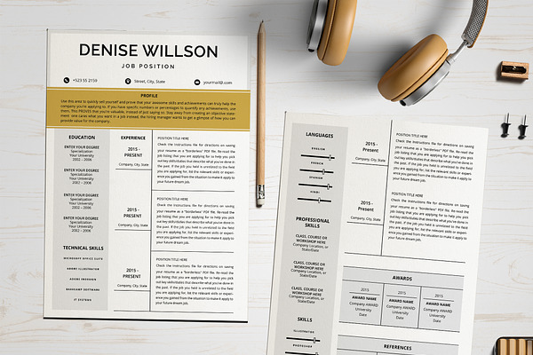 Curriculum Vitae | Creative Illustrator Templates ~ Creative Market