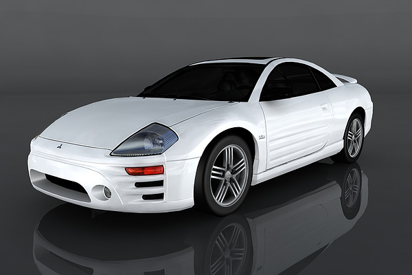 2003 mitsubishi eclipse gts high quality 3ds max 3d models creative market 2003 mitsubishi eclipse gts high