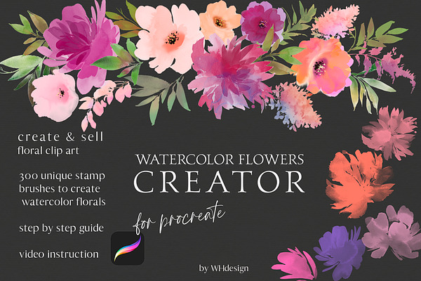 Download Search Watercolor Flower Clipart Creative Market