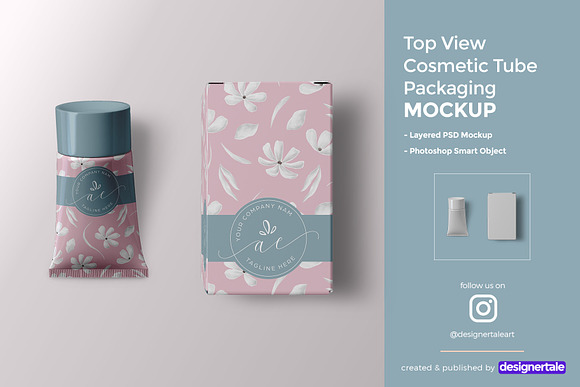 Download Cosmetic Tube Packaging Mockup Creative Photoshop Templates Creative Market