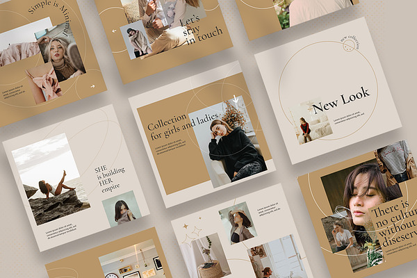 Fashion Instagram Templates | Creative Photoshop Templates ~ Creative ...