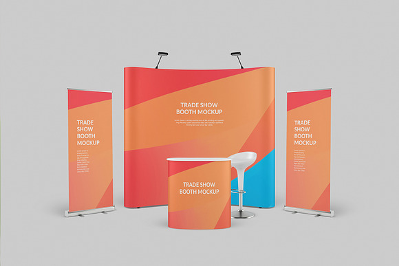 Download Trade Show Booth Mockup Creative Photoshop Templates Creative Market