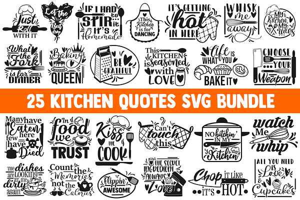 Kitchen Svg Bundle Svg Desings Svg Pre Designed Photoshop Graphics Creative Market