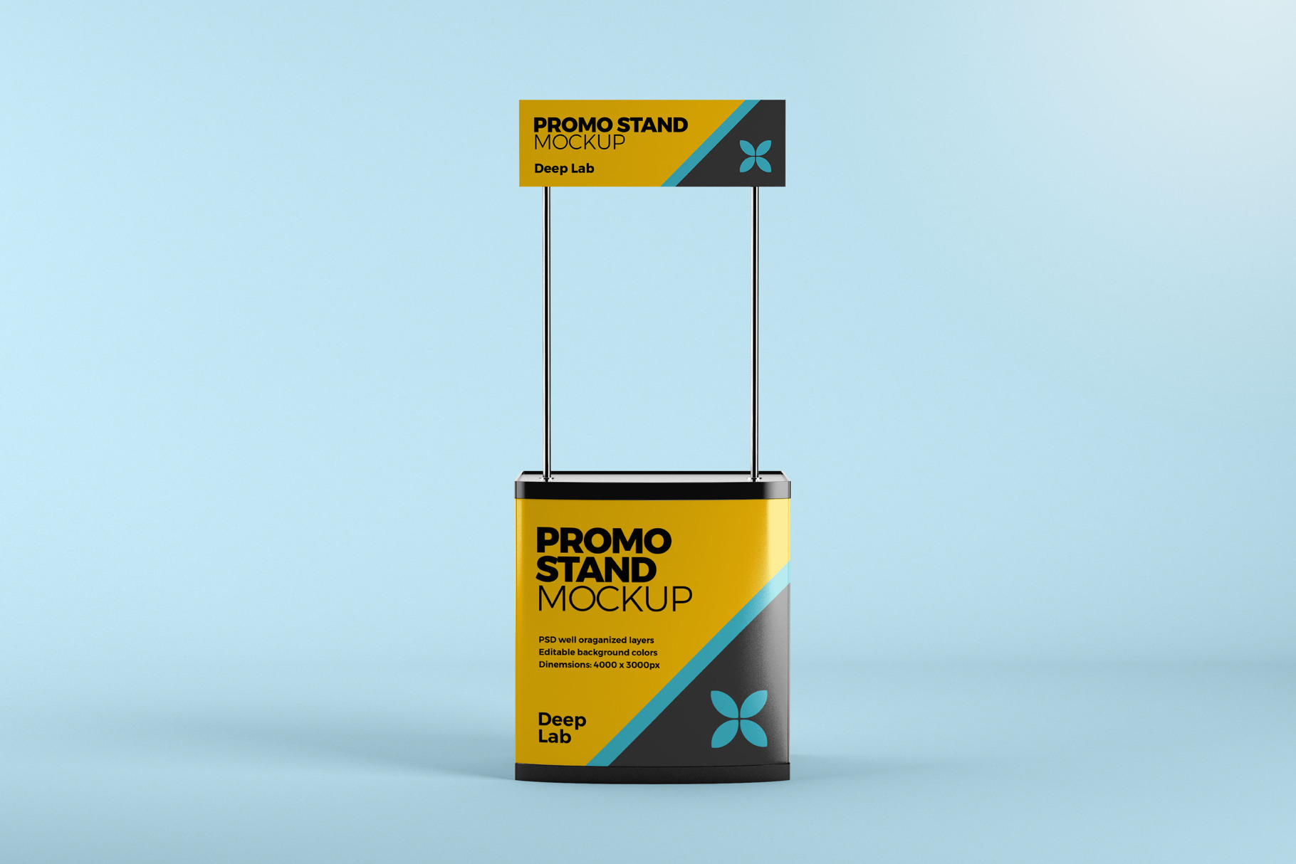 Metallic Promo Stand Mockup Prototypes