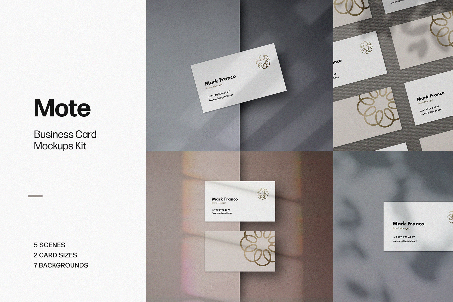 Download Mote Business Card Mockups Creative Market