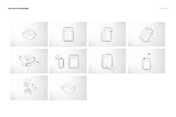 Download AirPods Clear Case Mockup Set 02 | Creative Photoshop Templates ~ Creative Market