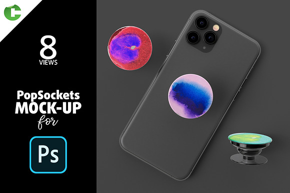 Download Popsockets Mock Up Creative Photoshop Templates Creative Market