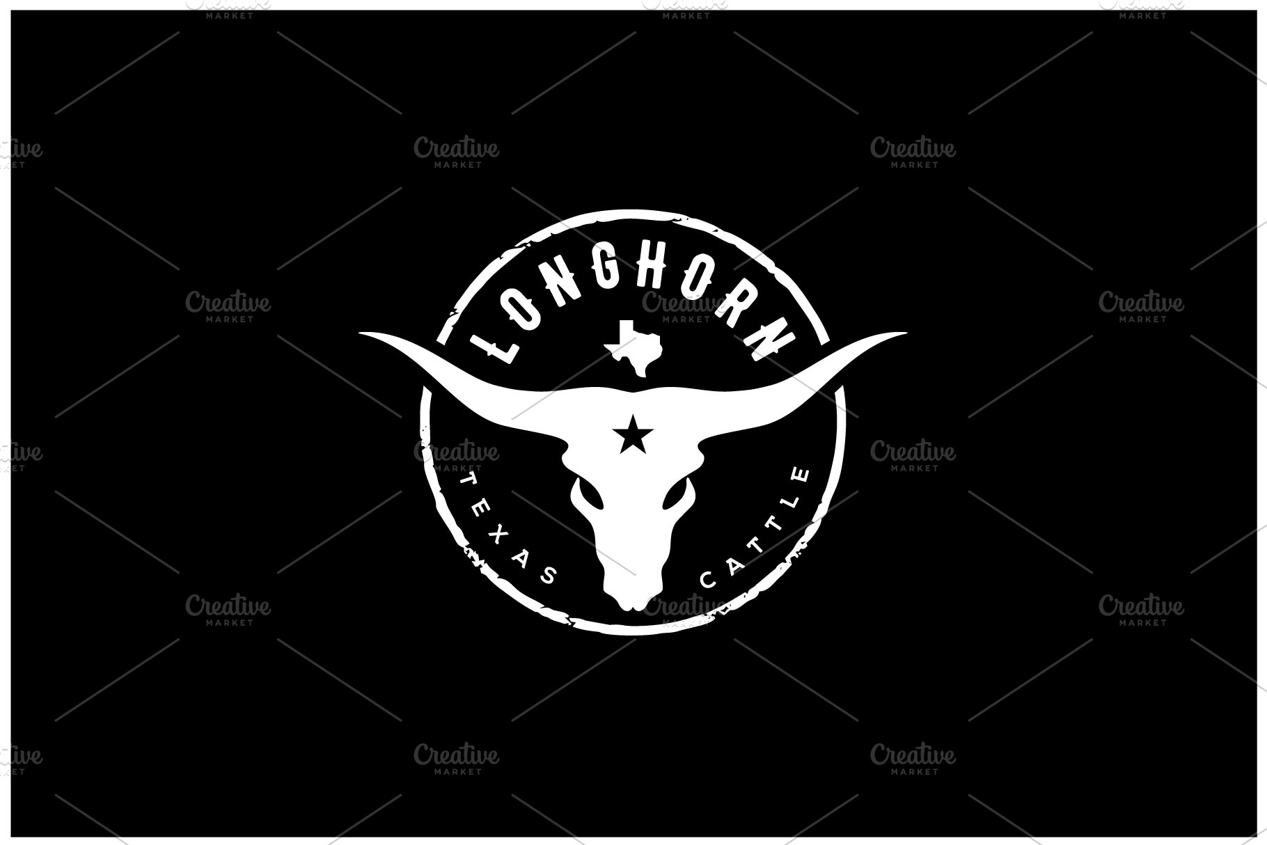 Texas Country Longhorn Cattle Logo Branding & Logo Templates