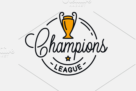 Champions League Logo Pre Designed Photoshop Graphics Creative Market