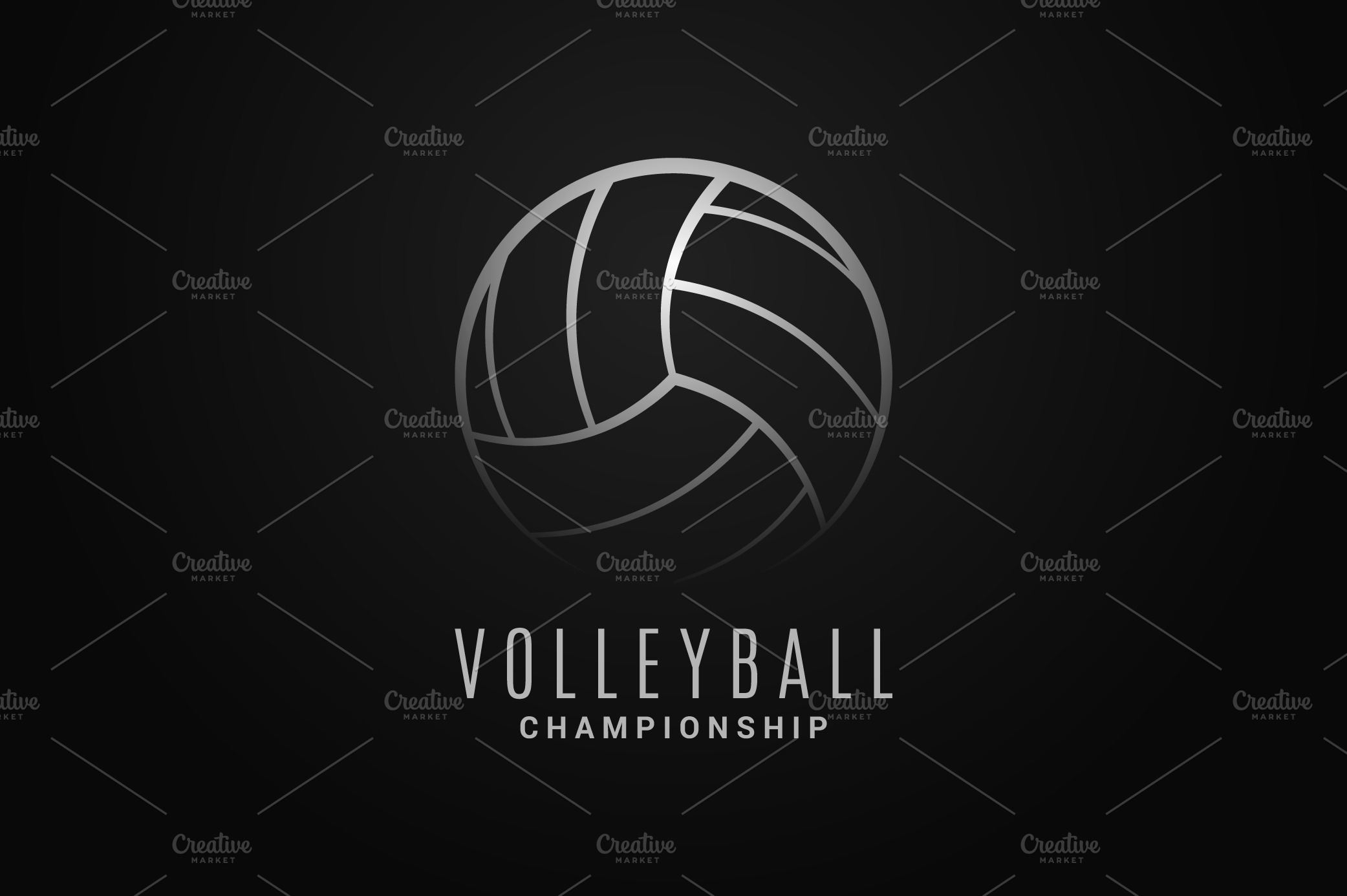 Volleyball ball logo. | Education Illustrations ~ Creative Market