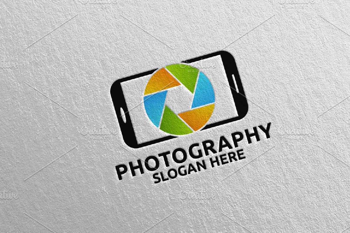 Mobile Camera Photography Logo 69 Creative Illustrator Templates Creative Market