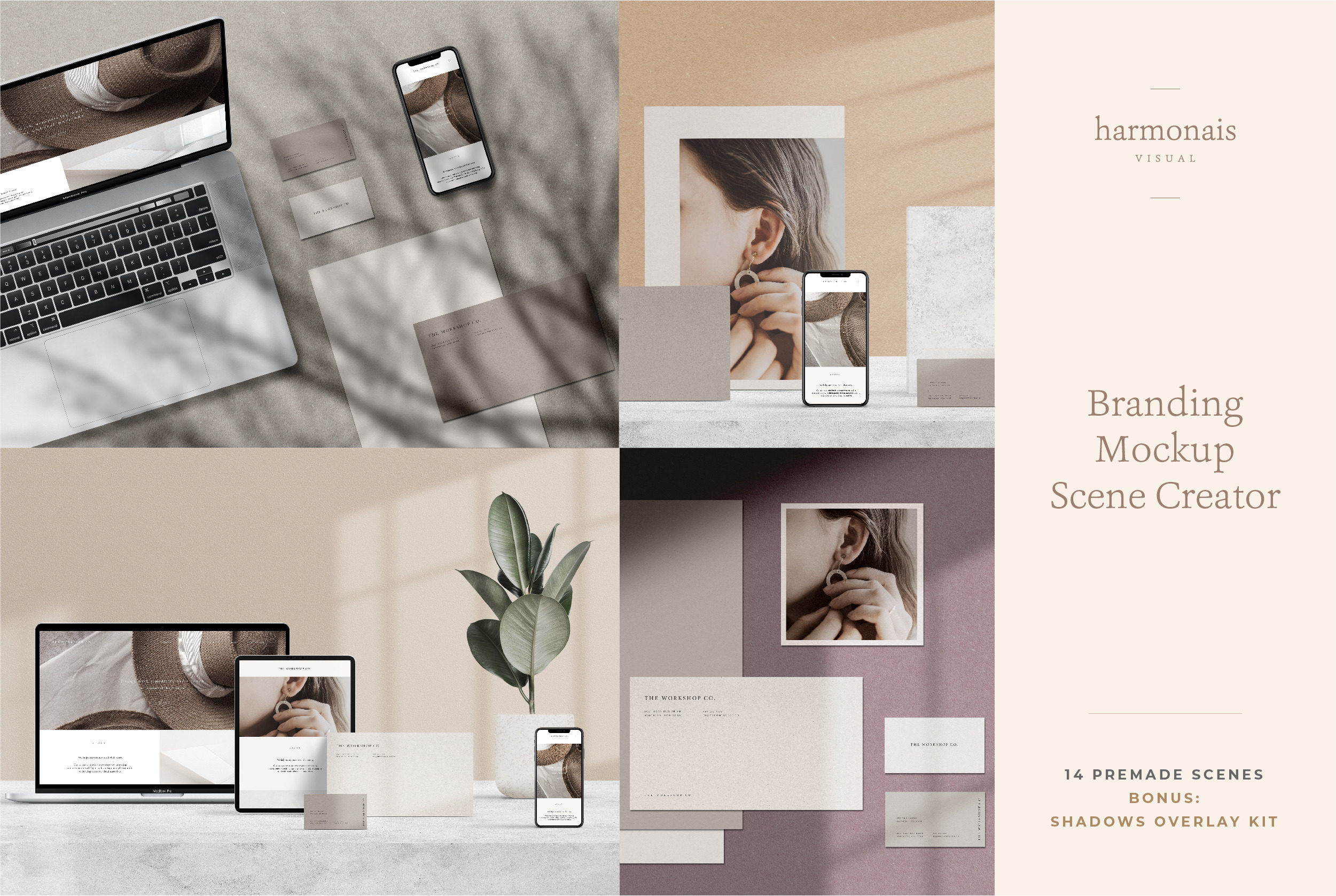 Download Branding Mockup Scene Creator Creative Photoshop Templates Creative Market PSD Mockup Templates