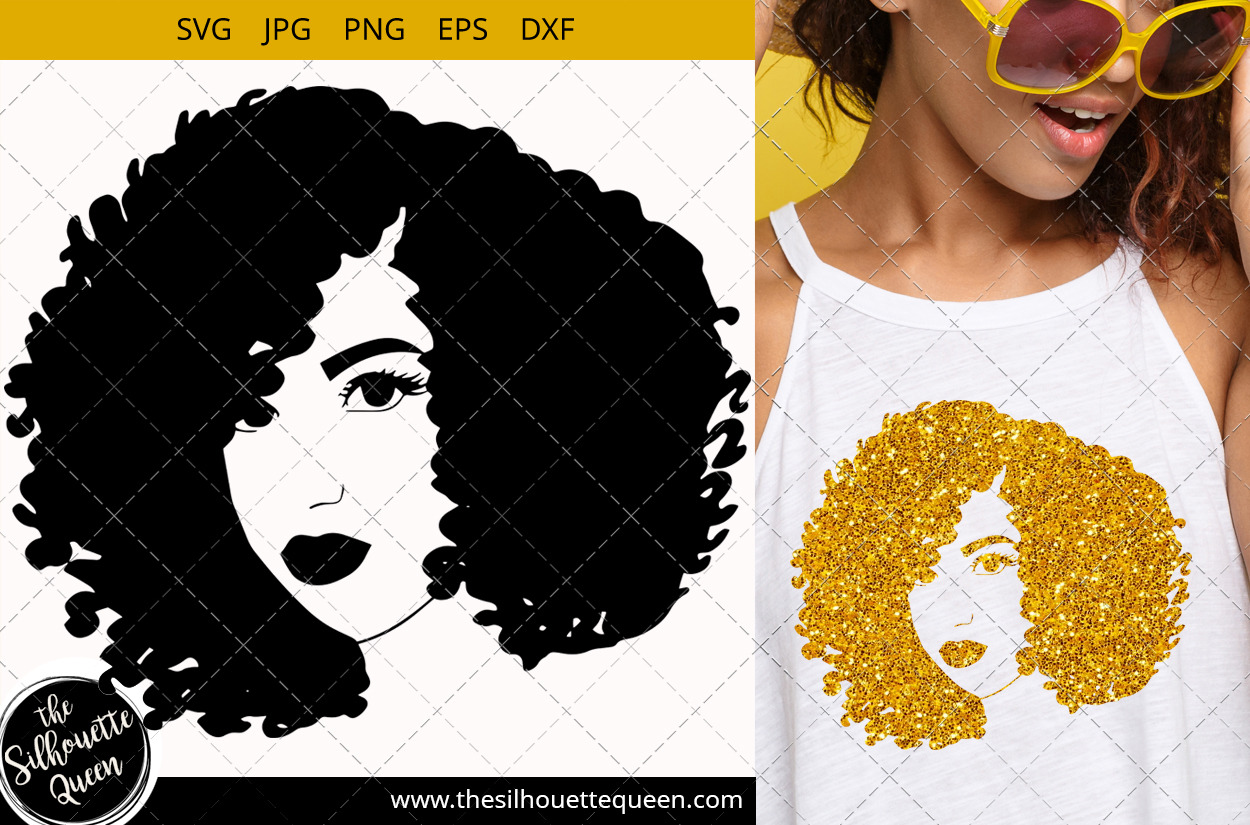 Download Black Woman With Short Curly Hair Pre Designed Illustrator Graphics Creative Market