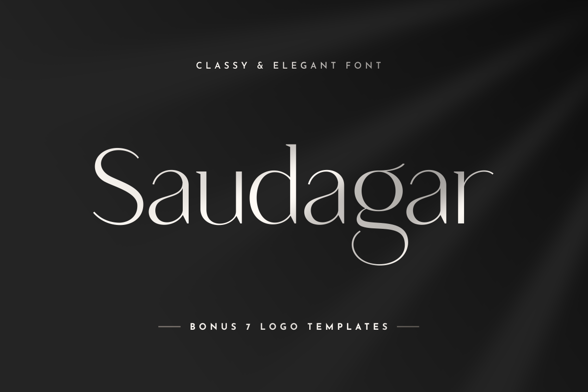 Download Saudagar Display Font 7 Bonus Logo Stunning Display Fonts Creative Market PSD Mockup Templates