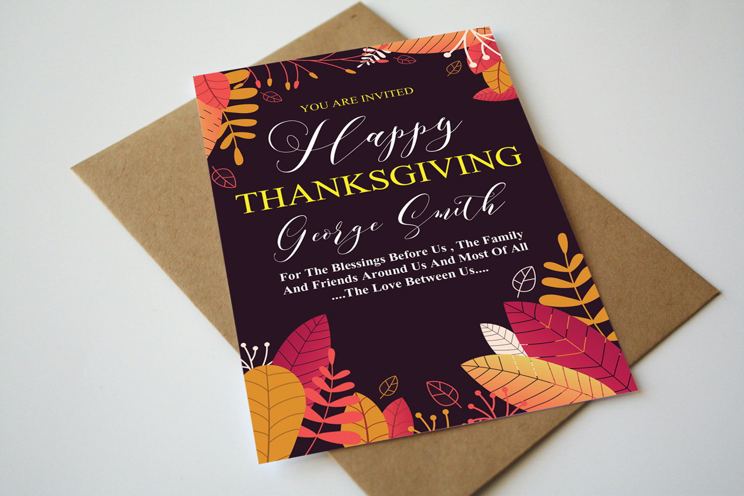 Happy Thanksgiving Card | Invitation Templates ~ Creative Market