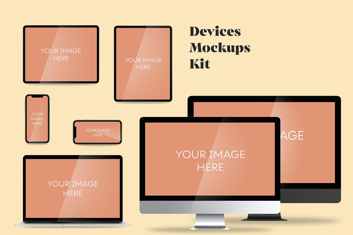 Download Devices Mockups Kit | Creative Photoshop Templates ~ Creative Market