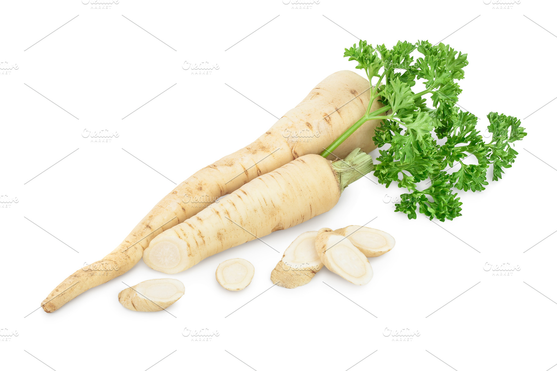 Parsley Root With Slices And Leaves Stock Photo Containing Parsley And Root High Quality Food Images Creative Market