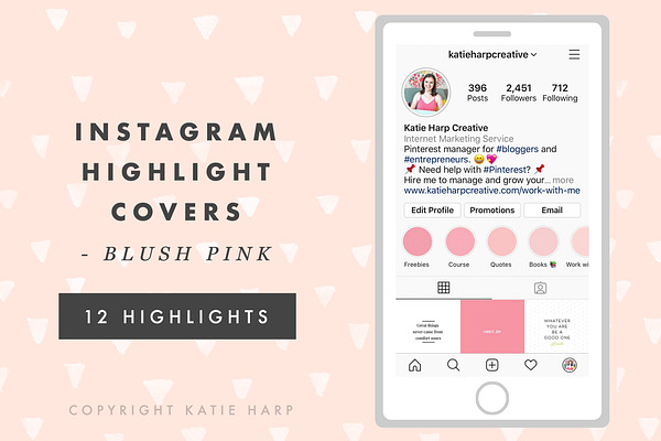 Instagram Highlight Covers - Pink | Creative Instagram Templates ...