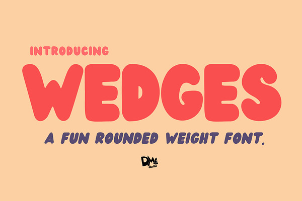 Download Wedges Rounded Font Stunning Display Fonts Creative Market PSD Mockup Templates