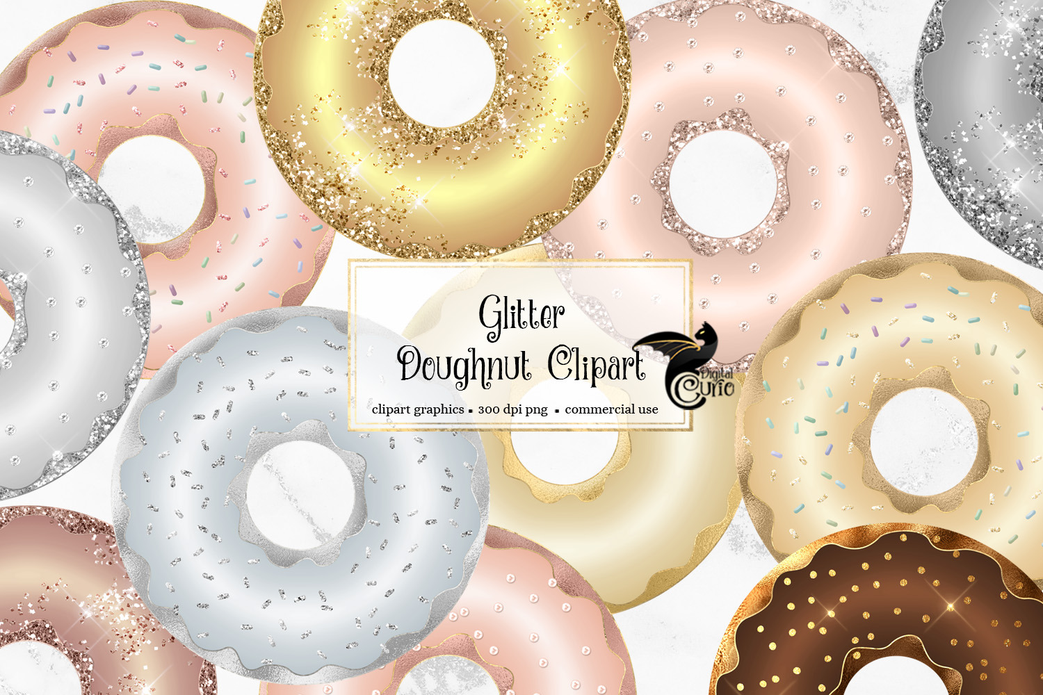 Download Glitter Donut Clipart Pre Designed Photoshop Graphics Creative Market