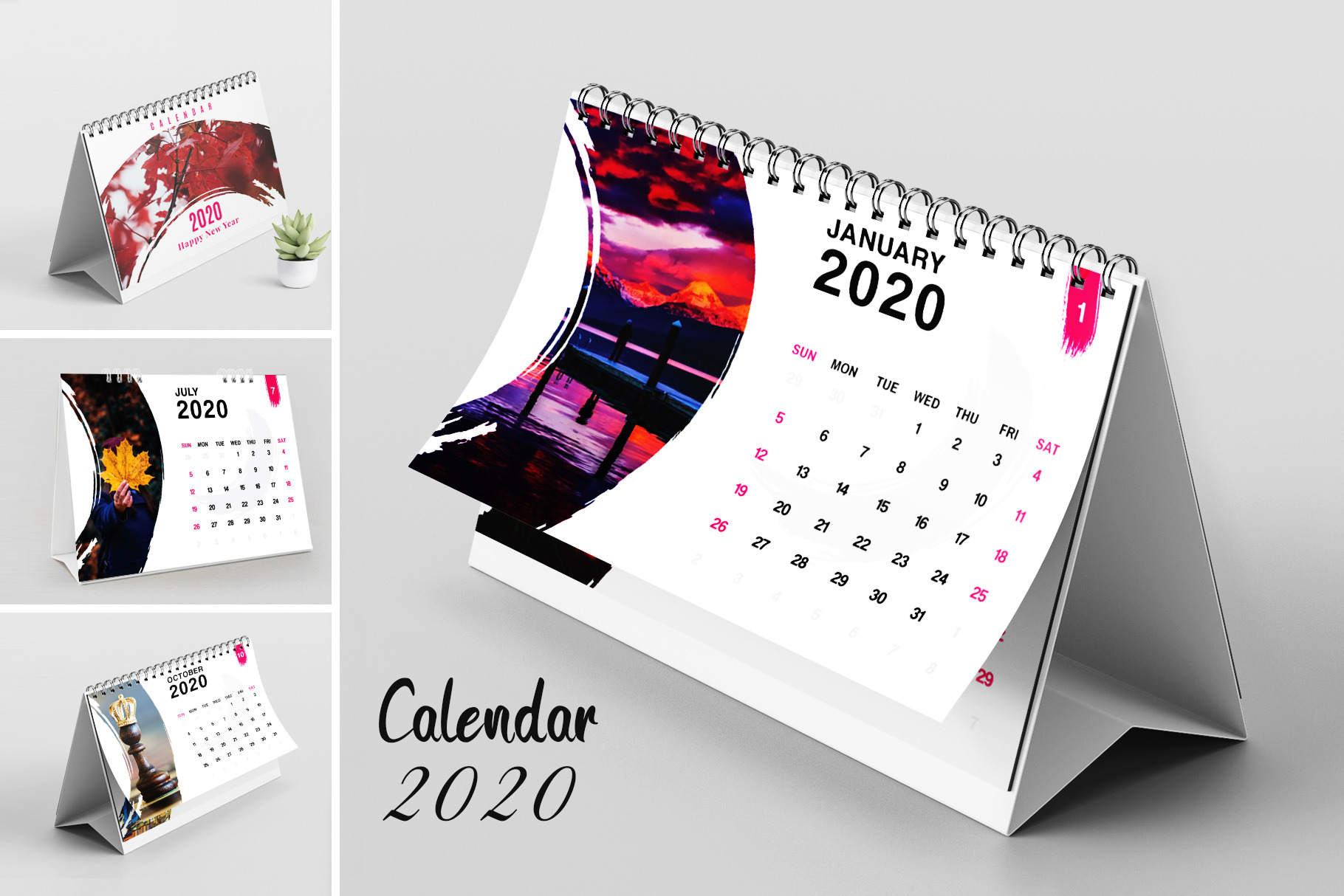 Calendar 2020 Template | Brochure Templates ~ Creative Market