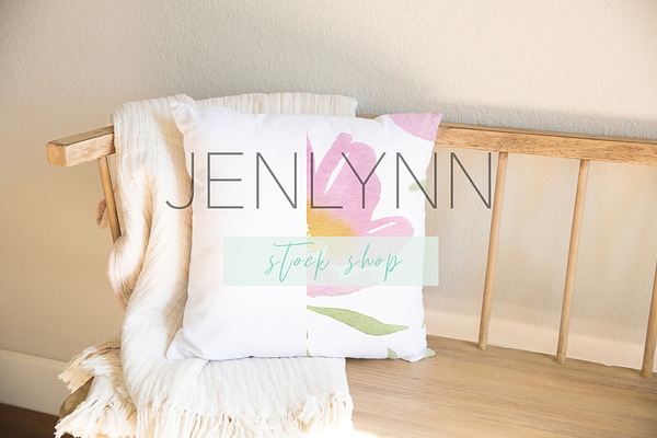 Download Square Pillow Mockup on Bench PSD | Creative Photoshop ...