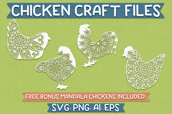 Download Chicken Craft Svg Files Custom Designed Illustrations Creative Market