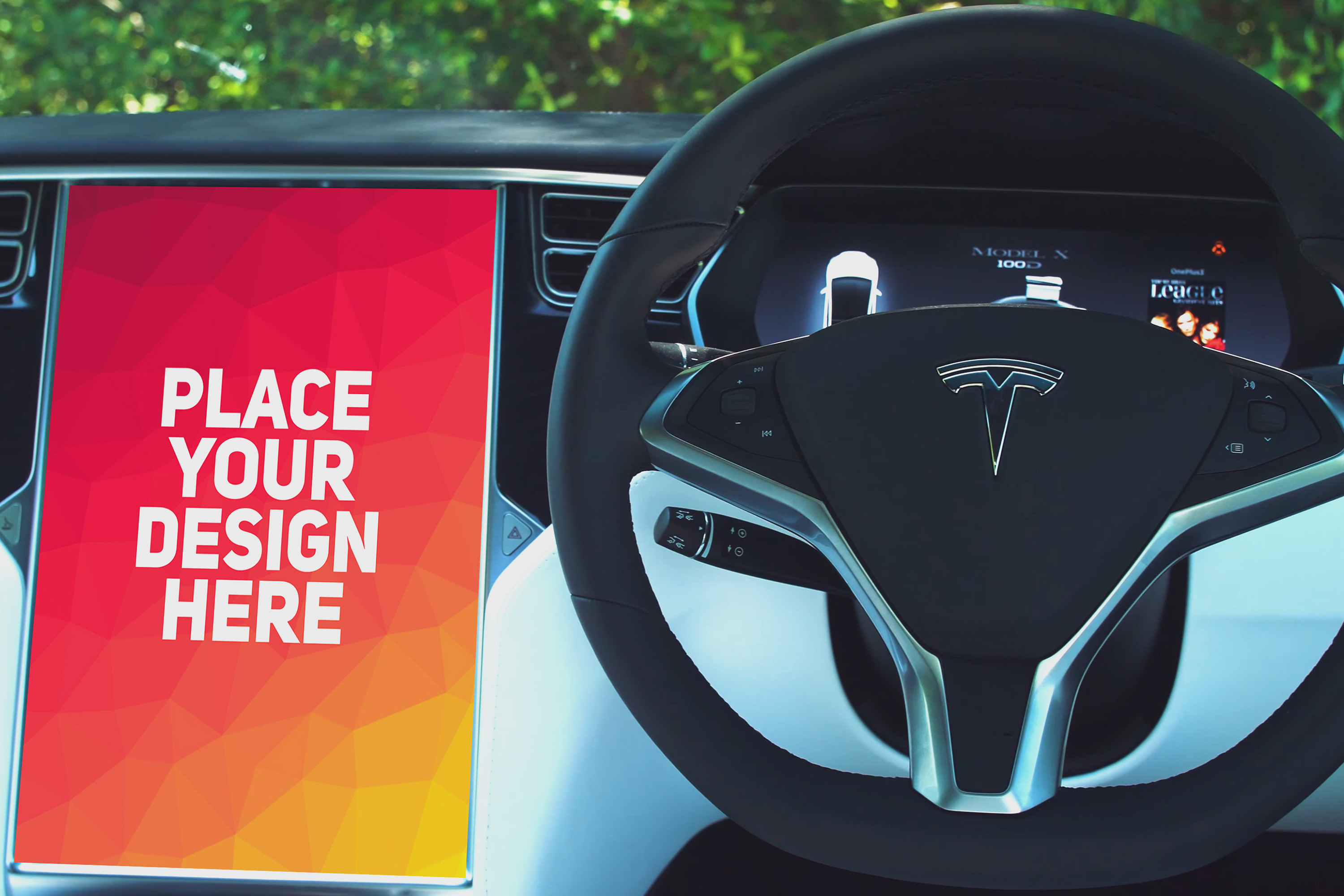 Download Tesla Model X Display Mockup 6 Creative Mockup Templates Creative Market