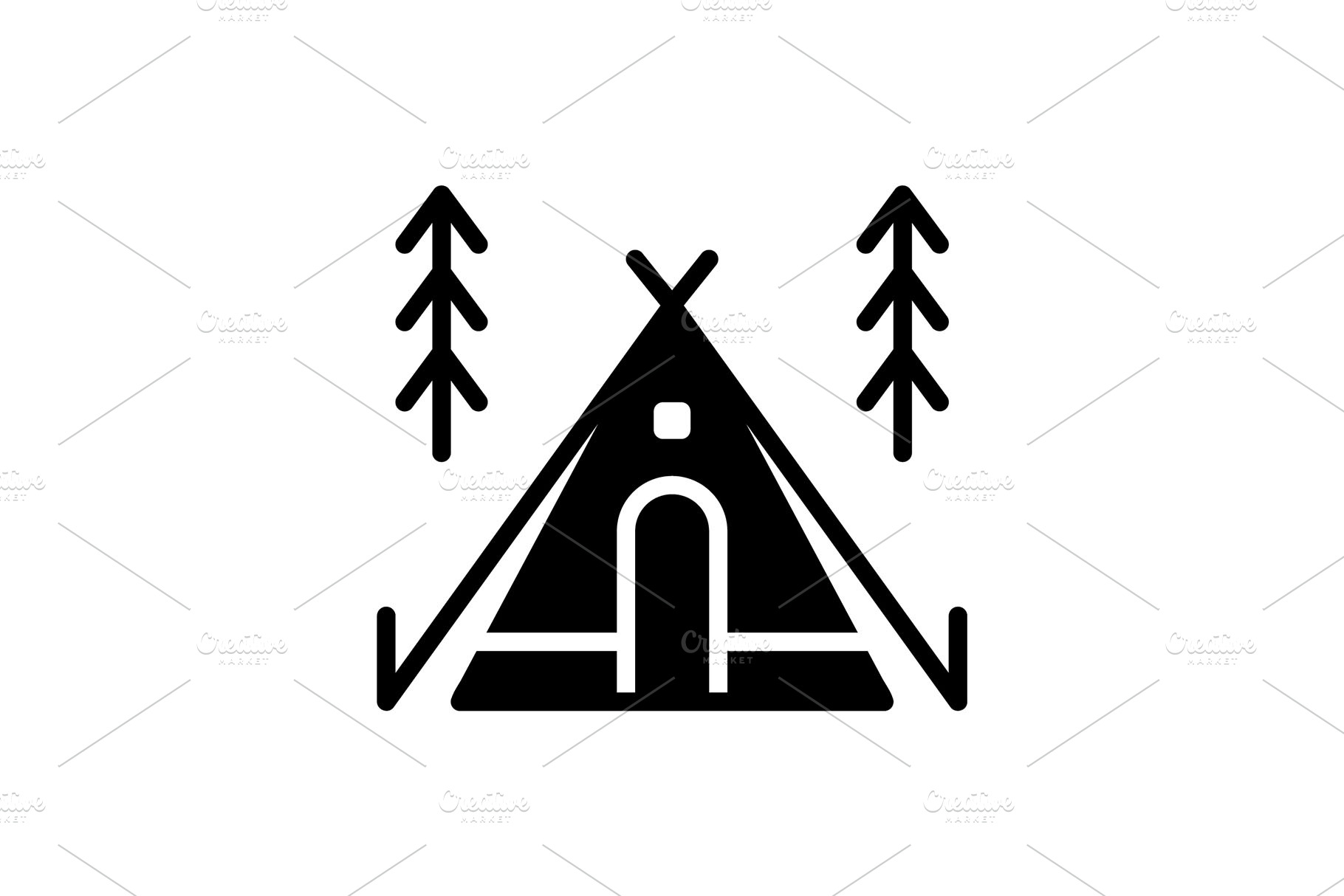 Camp Tent Icon Icons Creative Market, 53% OFF