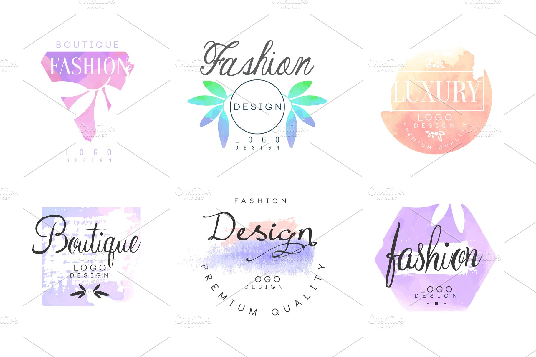 Fashion Boutique Logo Design Pre Designed Vector Graphics Creative Market