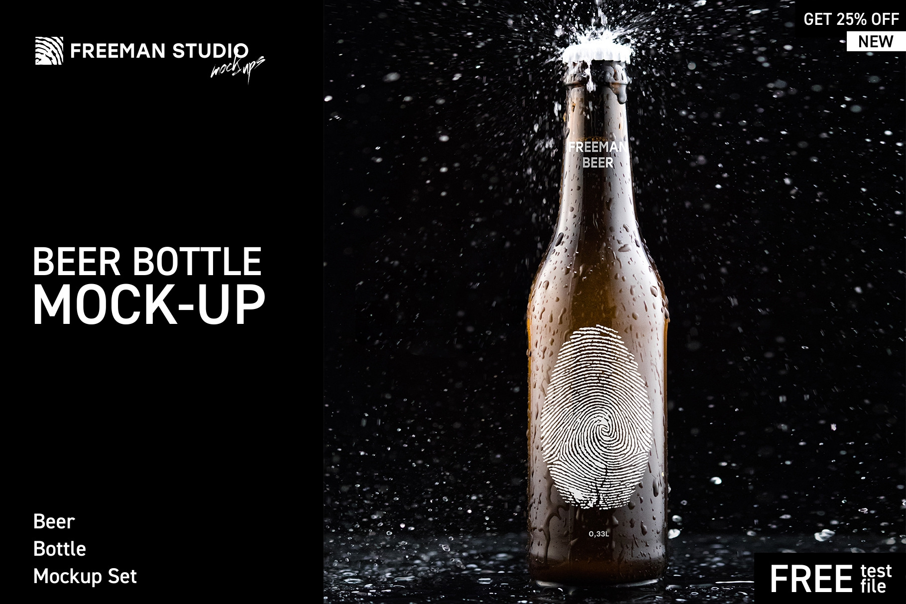 Download Beer Bottle Mock Up Set Creative Photoshop Templates Creative Market