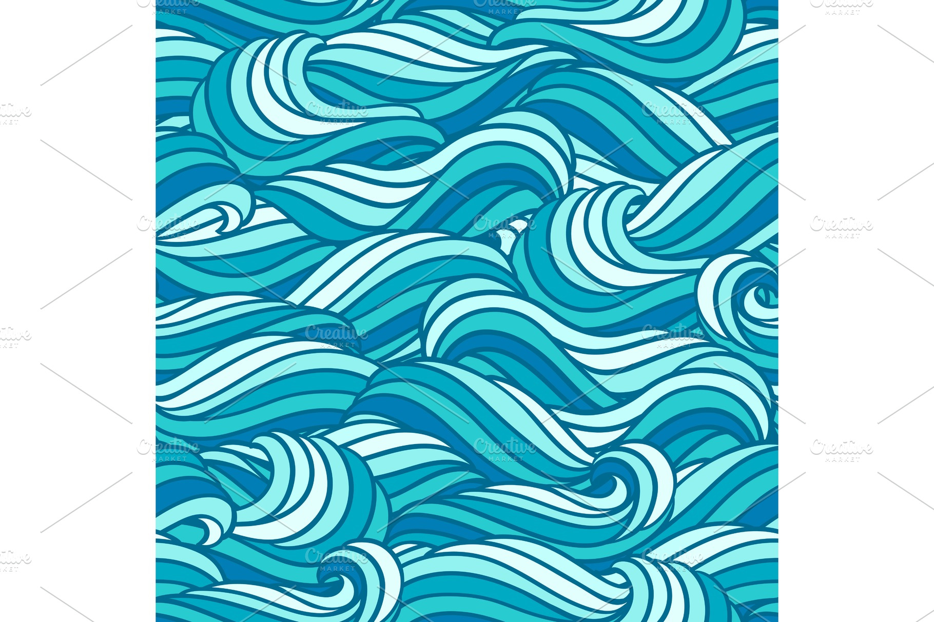 Seamless wave pattern. Background | Pre-Designed Vector Graphics