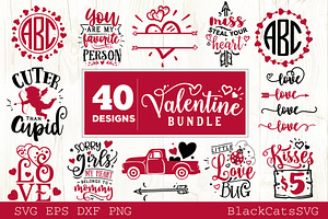 Download Valentines Day Svg Bundle 40 Designs Pre Designed Illustrator Graphics Creative Market