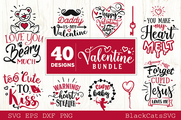 Download Valentines Day Svg Bundle 40 Designs Pre Designed Illustrator Graphics Creative Market