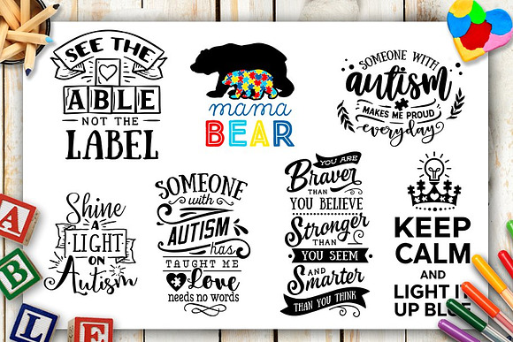 Download Autism Bundle 40 Autism Svg Files Pre Designed Illustrator Graphics Creative Market