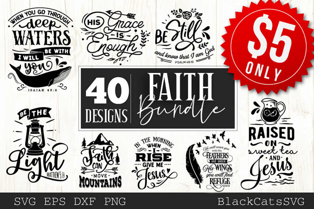 Download Faith Svg Bundle 40 Designs Pre Designed Illustrator Graphics Creative Market