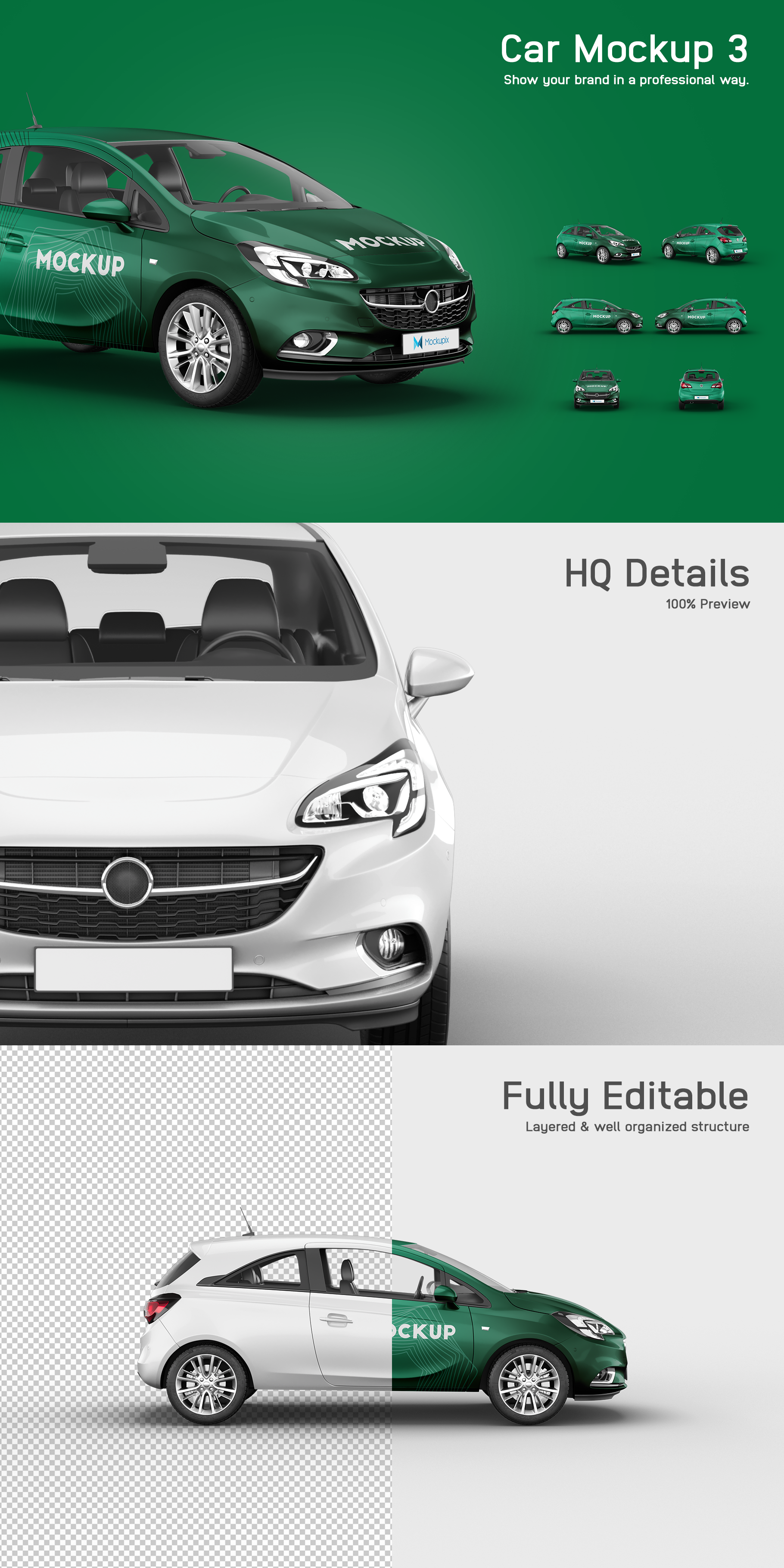 Download Car Mockup 3 | Creative Photoshop Templates ~ Creative Market