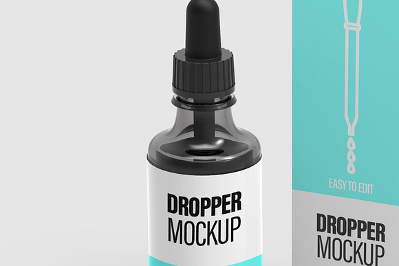 Download Dropper Bottle And Box Mockups Creative Photoshop Templates Creative Market