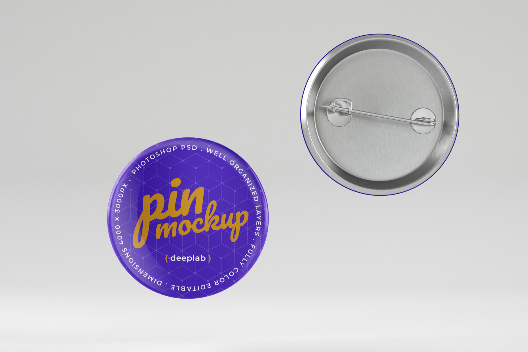 Download Glossy Button Pin Mockup Set Creative Photoshop Templates Creative Market