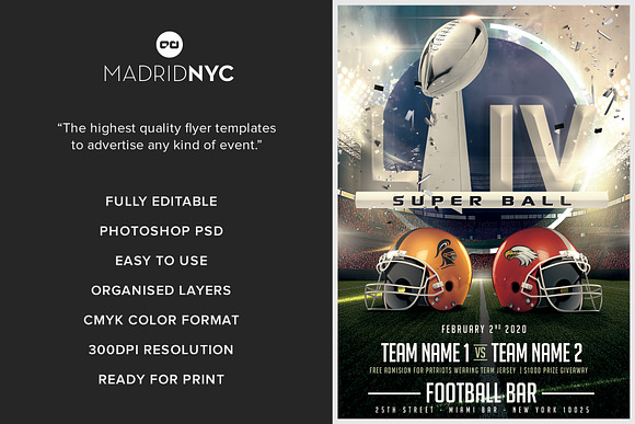 Buy DIY Super Bowl Flyer Super Bowl Flyer DIY Football Flyer Online in  India 